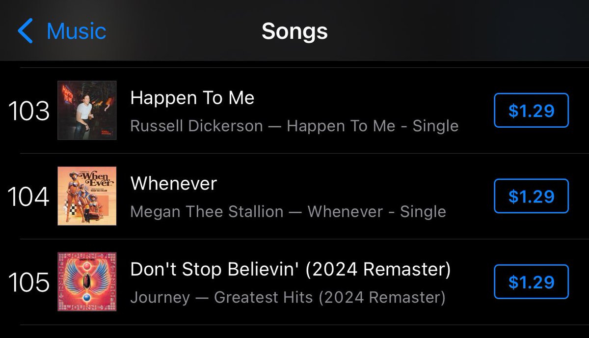 Stallistats's tweet photo. iTunes U.S. 🇺🇸

#16 — “Whenever [Explicit]”
#104 — “Whenever [Clean]”

Go buy “Whenever” on iTunes, HOTTIES!
[E]: https://t.co/bOvWGpQXZh
[C]: https://t.co/hKQir3uLhb

#MeganTheeStallion @theestallion https://t.co/JxCKAMXG1S