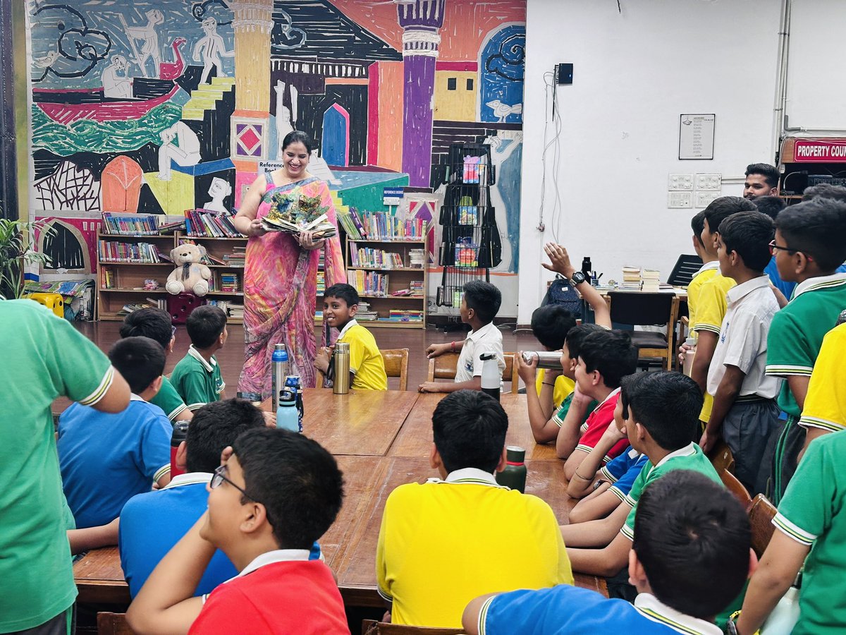 neeza_singh's tweet image. Library orientation and visit organised for Class 6 D of St John’s High School, Chandigarh today #WorldBookDayCelebrations #WorldBookWeek
