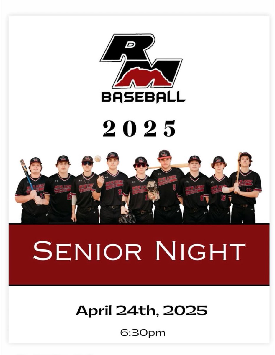 RMHSBaseball's tweet image. Red Mtn tops Westwood 11-3
on Sr Night to win the
East Valley Region Title!

Carter Macanas 3-4 3Rs
Wyatt Bundy 3-4 2Rs rbi
Kale Thorson 3-4 2b 3Rs 2rbi
Hagen Wright 3-4 2rbi
Derek Wilson 2-4 2b 2Rbi
Logan Carley 2-4
Preston Peebles 1-1

W- Dylan Keith 4IP 1H 4Ks
McCarthy 2IP 3Ks