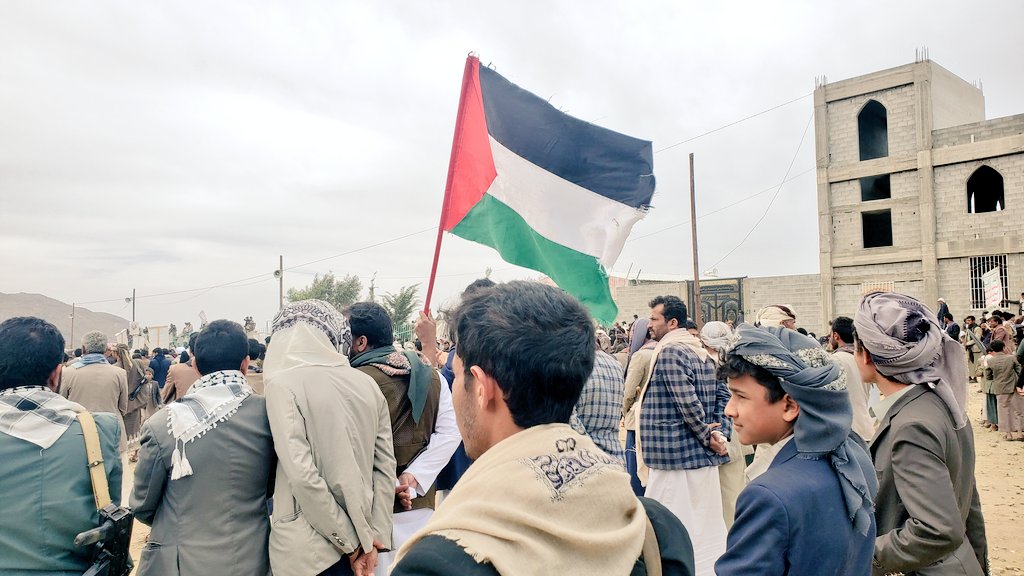 طوفان ثابتون معا غزة في ساحة الشهيد القائد. في صعده حيدان