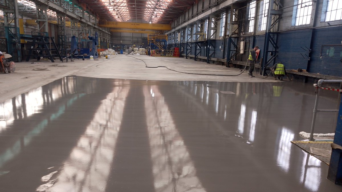 Take an uneven , unsafe floor and transform it with polymer modified pump applied screed <a href="/floorpainters/">Floor Painters Ltd</a>   <a href="/plantfit_ltd/">Plant-Fit Ltd</a> <a href="/DerekLewisLtd/">Derek Lewis Ltd</a> safe &amp; hygienic working environments