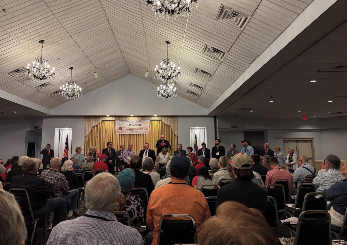 wakegop's tweet photo. Attended the D2 convention last night, congratulations to Mike Phillips and his team on their win! Momentum continues to build right here in Wake County!

#ncpol #wakegop https://t.co/JcjJkeEYuq