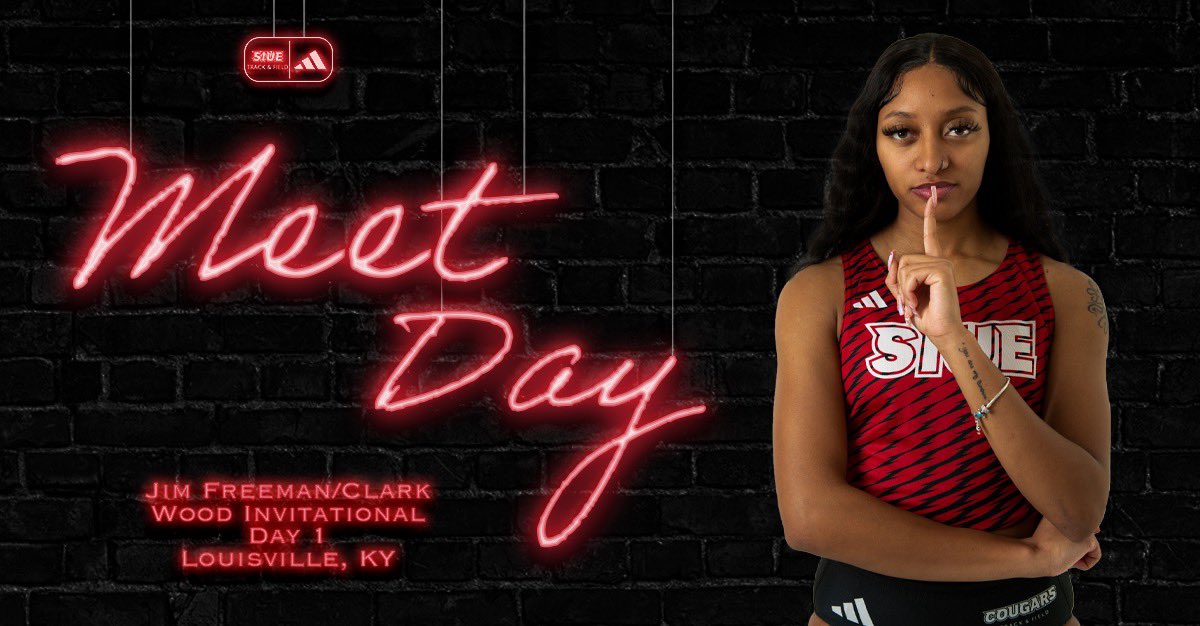 SIUE Track & Field (@siuetrackfield) on Twitter photo Day 1️⃣ in Louisville
🎽 Jim Freeman/Clark Wood Invitational
📍Louisville, KY
🗓️ Day 1️⃣
📊 Link in bio for live results and more!
#RollCougs | #SIUExctf Day 1️⃣ in Louisville
🎽 Jim Freeman/Clark Wood Invitational
📍Louisville, KY
🗓️ Day 1️⃣
📊 Link in bio for live results and more!
#RollCougs | #SIUExctf