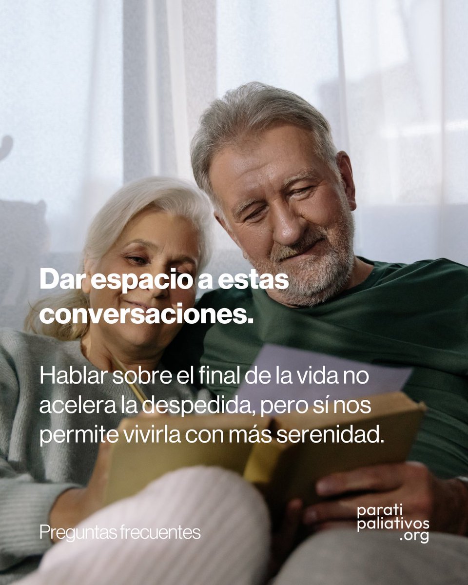 📢Hablar de la muerte NO debería ser un tabú.

¿Para ti lo es? Cuando un ser querido enfrenta una enfermedad grave, la comunicación sincera y afectuosa es clave. Abrir estos diálogos ayuda a aliviar miedos, fortalecer vínculos y garantizar que sus deseos sean respetados.