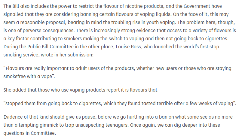 Former NNA Chair, <a href="/grannylouisa/">Louise</a>, was quoted in the House of Lords on Wednesday by the Shadow Deputy Leader about plans to ban flavours in the Tobacco and Vapes Bill. hansard.parliament.uk/lords/2025-04-…