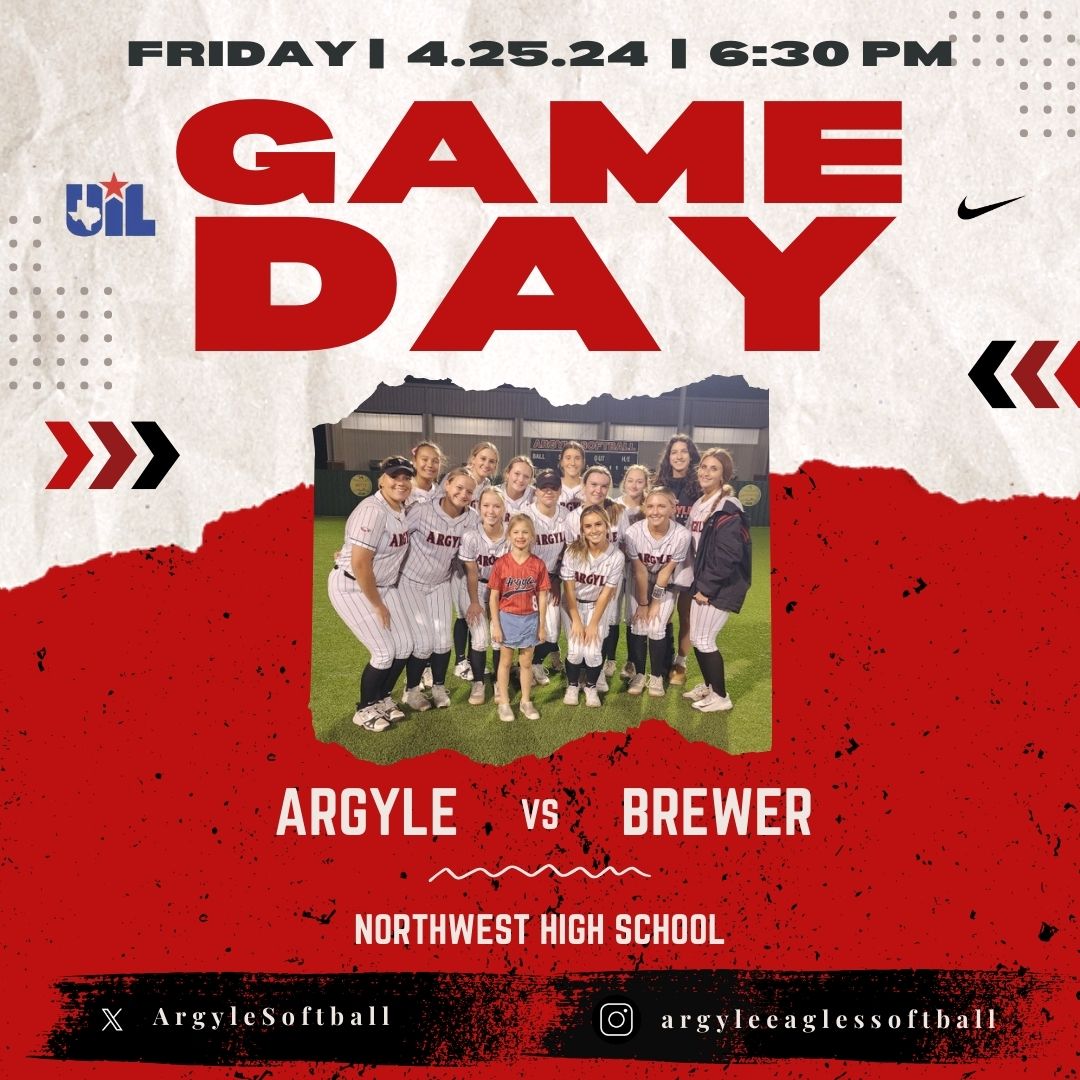 Argyle HS Softball (@argylesoftball) on Twitter photo Looking to become Bi-District Champions tonight! Come out and cheer on your Lady Eagles in Game 2 of the series! #AAE <a href="/ArgyleSports/">Argyle Eagles Booster Club</a> <a href="/ArgyleISD/">Argyle ISD</a> <a href="/TXPrepSoftball/">Texas Prep Softball</a> <a href="/sports_drc/">DRC Sports</a> Looking to become Bi-District Champions tonight! Come out and cheer on your Lady Eagles in Game 2 of the series! #AAE <a href="/ArgyleSports/">Argyle Eagles Booster Club</a> <a href="/ArgyleISD/">Argyle ISD</a> <a href="/TXPrepSoftball/">Texas Prep Softball</a> <a href="/sports_drc/">DRC Sports</a>