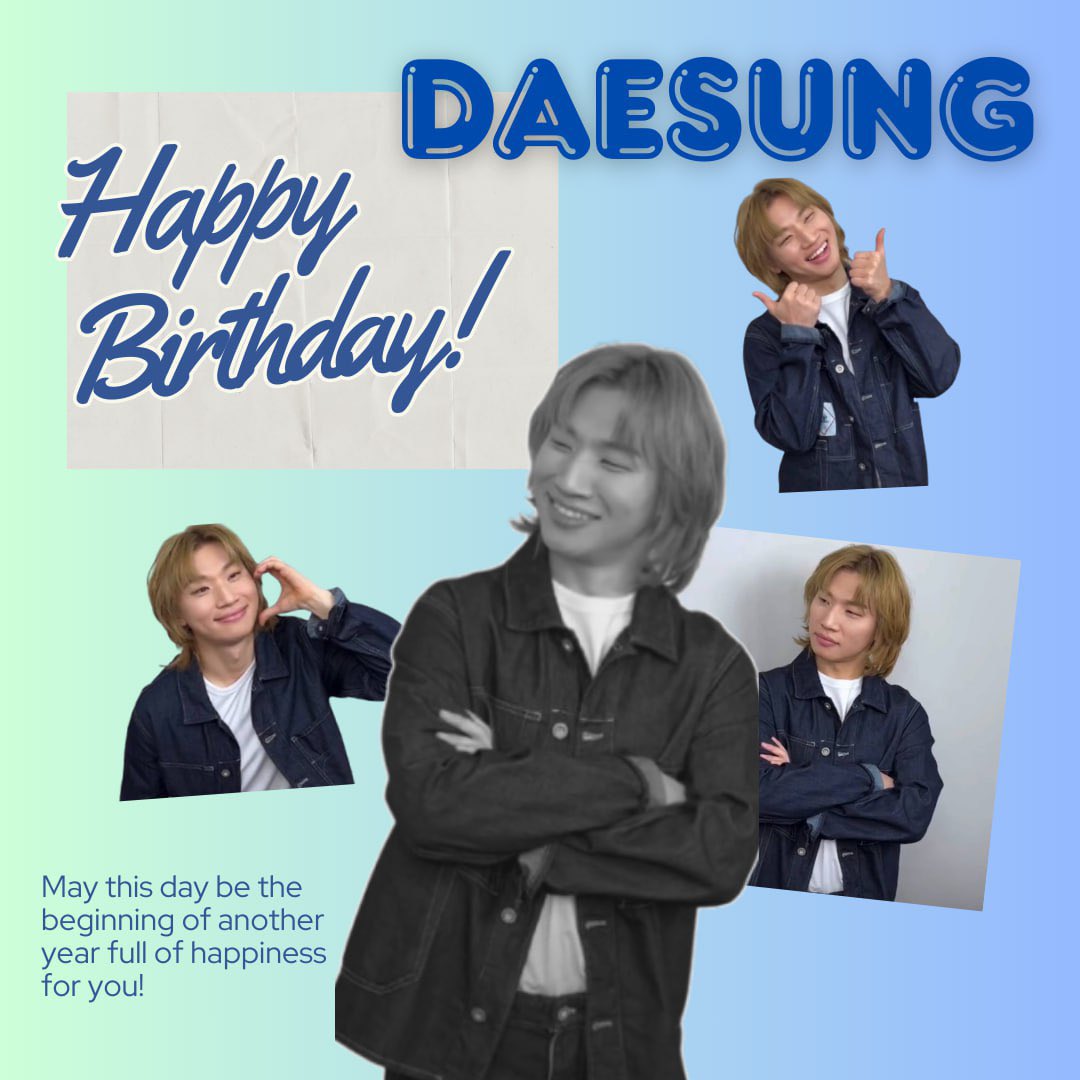 DAESUNGintl's tweet photo. HAPPY BIRTHDAY, DAESUNG! 🥳🎂🎉

DLITEFUL AT 36
#HappyDaesungDay
#강대성으로_가득_채워진_Universe
#DAESUNG @d_lable https://t.co/38A3q3Pv9k