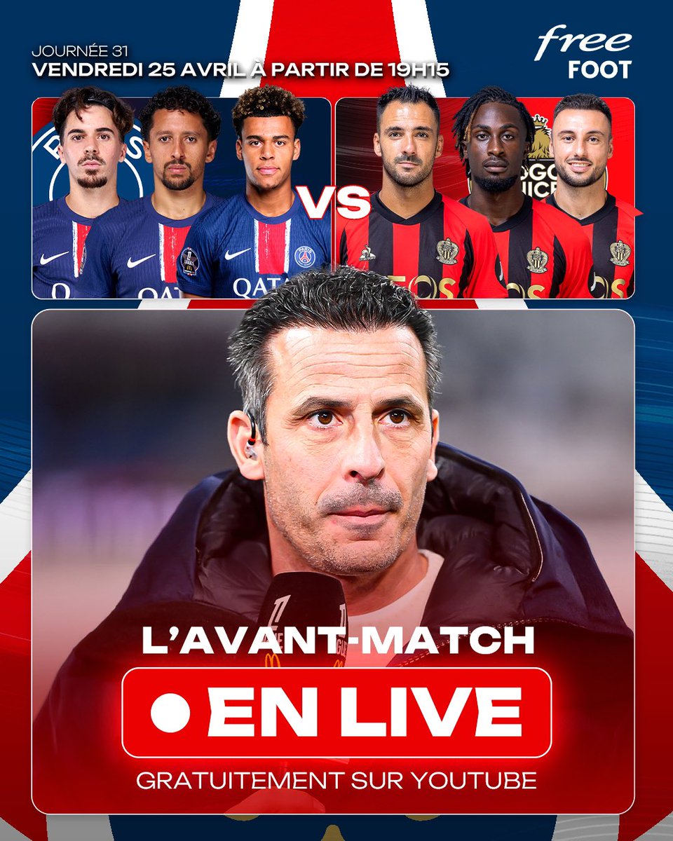 Ludovic_Giuly's tweet photo. JOUR DE LIVE 🔥
AVANT-MATCH 19H15 👉 https://t.co/FOpPWdtMVM https://t.co/tTxLaAaqZ3