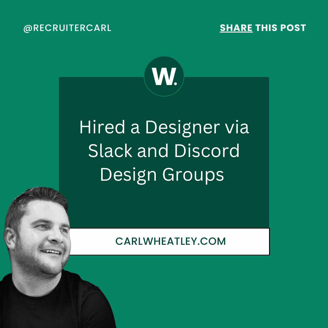 No luck on LinkedIn.
So I hit Slack, Discord, and design groups.
Started convos. Sent DMs.
Found a great designer.
Hired fast.
Don’t wait for applicants.
Go where the people are.
