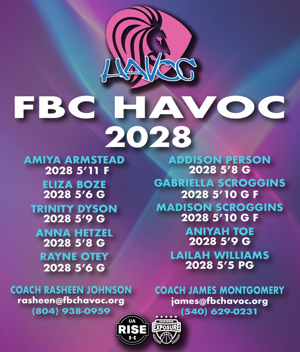 FBC HAVOC (@fbchavoc) on Twitter photo Our <a href="/UARiseGirls/">UA Rise Girls I Basketball</a> teams will be competing this weekend! We are loaded with talent coaches come check us out! Our <a href="/UARiseGirls/">UA Rise Girls I Basketball</a> teams will be competing this weekend! We are loaded with talent coaches come check us out!