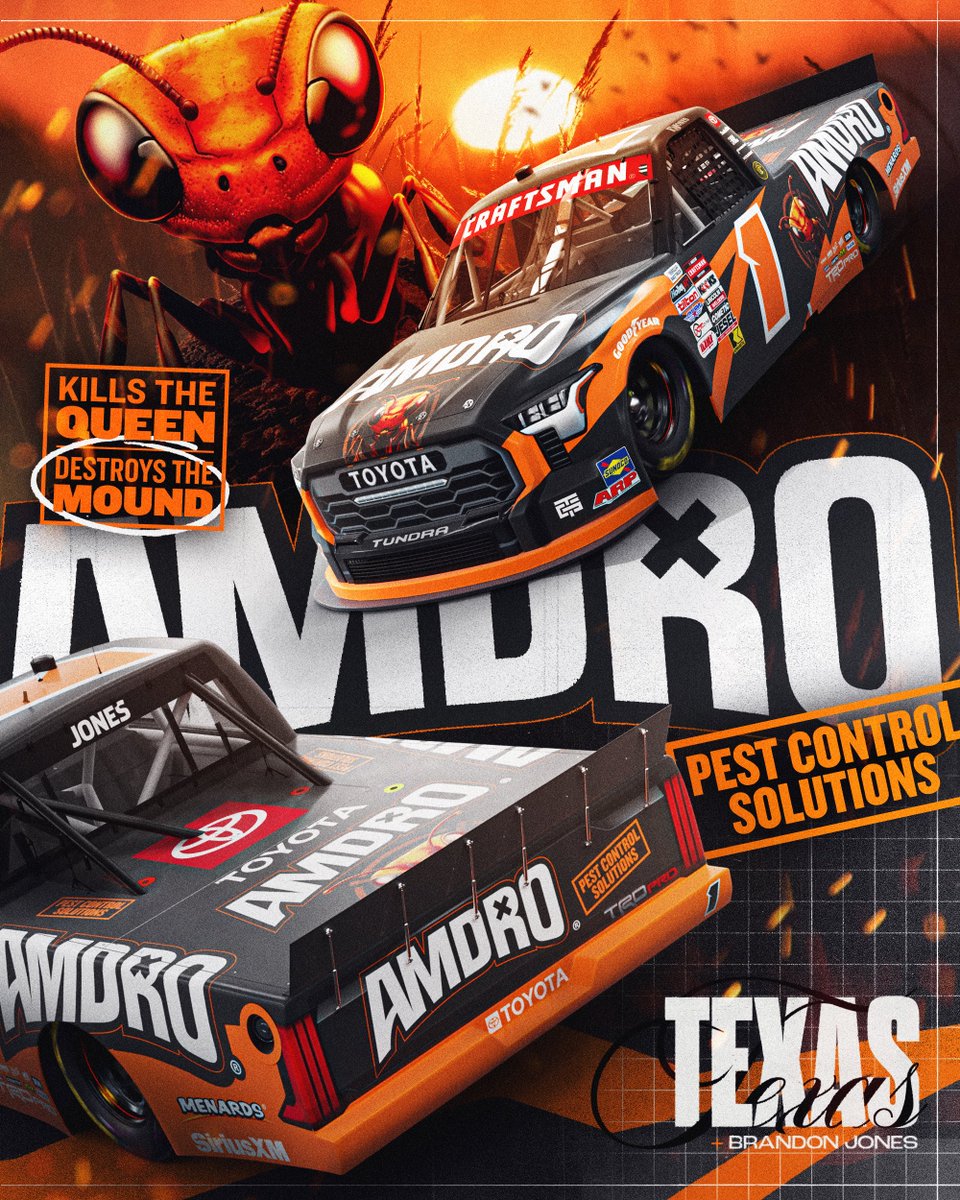 A 𝗞𝗜𝗟𝗟𝗘𝗥 scheme for <a href="/TXMotorSpeedway/">Texas Motor Speedway</a> ❌ 🐜

Brandon Jones 🤝 Amdro Pest Control