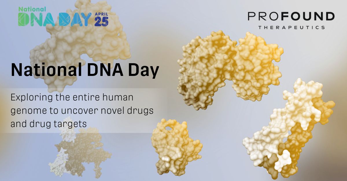 #NationalDNADay marks the completion of the #HumanGenomeProject. At ProFound, we’re building on that legacy—uncovering novel proteins encoded by previously undefined regions of the genome with vast therapeutic potential. More here: bit.ly/4aV1Klr