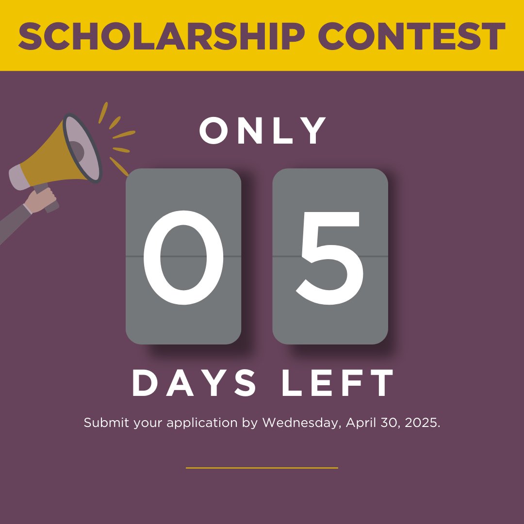 5 Days. 

Time's running out to win up to $5,000 in tuition.

Submit your application at ardentcu.org/scholarship