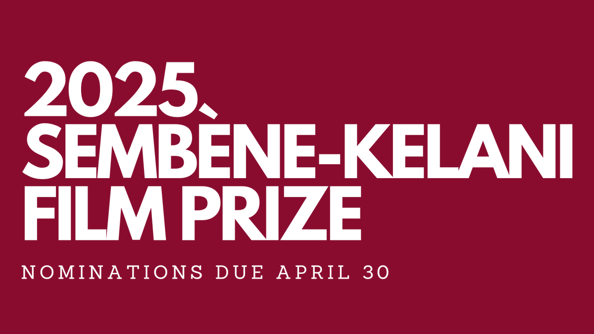 Calling all filmmakers! The Sembène-Kelani Film Prize celebrates an outstanding film by an African filmmaker (2023, 2024). Nominate your film and join us at the Annual Meeting for a screening of the winning film: africanstudies.org/awards-prizes/…