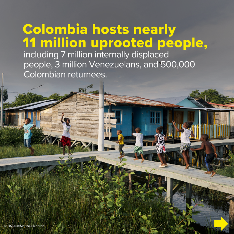 Refugees's tweet photo. Colombia is facing its largest internal displacement crisis on record, yet funding cuts to international aid are leaving the most vulnerable without support.

You can help make a difference: https://t.co/HdQx9xaebJ