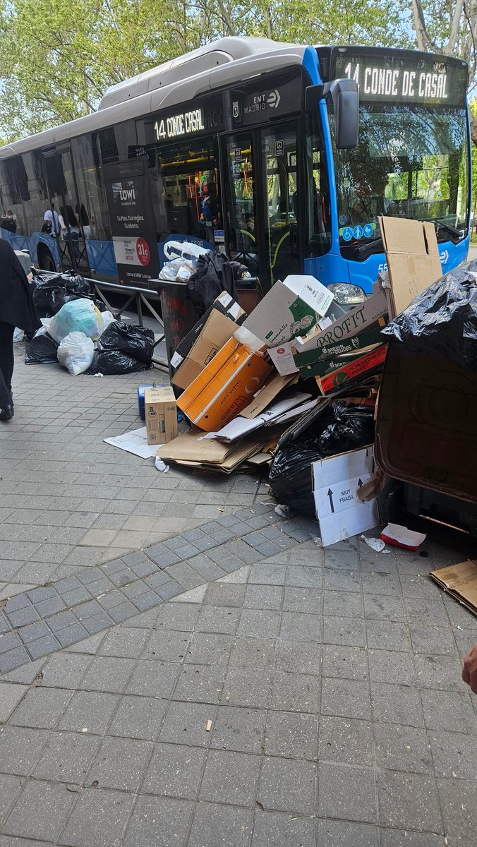 tato2010al's tweet photo. Una vergüenza desde el Lunes 21 de Abril Paseo del Prado sin recojidade basura @MADRID @ComunidadMadrid @IdiazAyuso @AlmeidaPP_ https://t.co/N30dJSn0HW