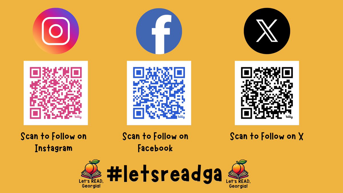 ☀️📚As you prepare for summer fun,
Stay connected and learn a ton!
Jump on the Let’s Read Georgia bus,
Scan the codes and follow us!
#letsreadga