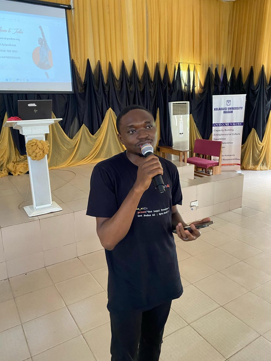 citizen_gavel's tweet image. Mission complete at Campus number 10! 🦾

A big thank you to Koladaisi University @kduonline and all the amazing students and staff who showed up, interacted, and made today&apos;s #AICampusDrive worthwhile.

On to the next stop!🦾
#AI 
#AIforJustice 
#TechForGood