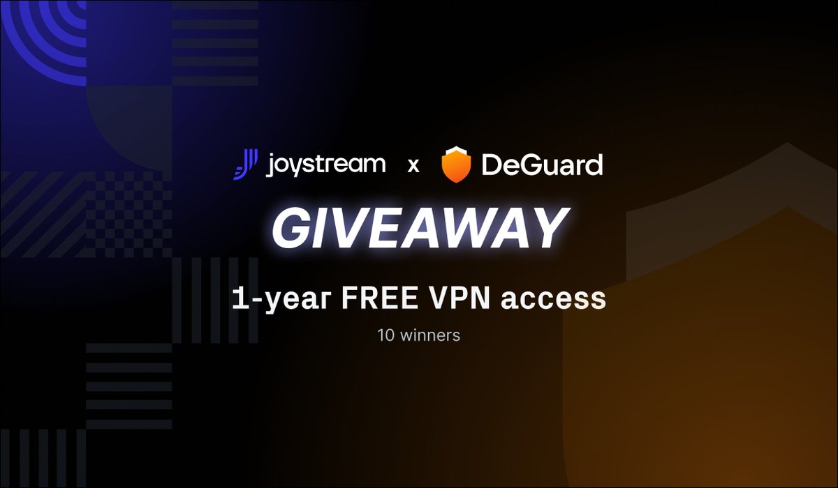 Joystream (@joystreamdao) on Twitter photo ๐ฐ๏ธ 1-year FREE VPN access, anyone?
Our latest partnership giveaway just got even bigger! Weโve teamed up with <a href="/DeGuardVPN/">DeGuard VPN</a>, the leading Web3 VPN with wallet-based login and crypto payments, to give you a full year of VPN access โ ๐ฏ FREE.
Enjoy true online privacy in Web3 for ๐ฐ๏ธ 1-year FREE VPN access, anyone?
Our latest partnership giveaway just got even bigger! Weโve teamed up with <a href="/DeGuardVPN/">DeGuard VPN</a>, the leading Web3 VPN with wallet-based login and crypto payments, to give you a full year of VPN access โ ๐ฏ FREE.
Enjoy true online privacy in Web3 for