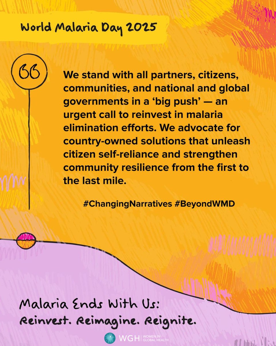 Women In Global Health (@womeningh) on Twitter photo Today, we join the global #BigPush to <a href="/endmalaria/">RBM Partnership</a>.
Women are leading the charge — as caregivers, health workers, scientists & advocates. Their leadership is key to equity.
Let’s build a malaria-free world. Join the #BigPush.
Demand action. Celebrate progress. 🌍
@who Today, we join the global #BigPush to <a href="/endmalaria/">RBM Partnership</a>.
Women are leading the charge — as caregivers, health workers, scientists & advocates. Their leadership is key to equity.
Let’s build a malaria-free world. Join the #BigPush.
Demand action. Celebrate progress. 🌍
@who