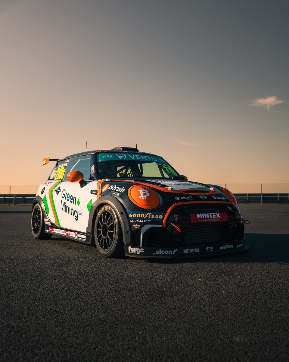 bitcoin_racing's tweet image. Super. Badass. Racecar - Unveiling our new 2025 MINI Challenge livery! 🏁
Powered by @Greenminingdao