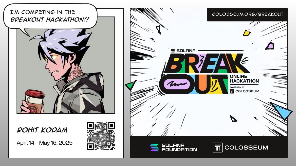 I'm building in the Solana Breakout Hackathon, powered by @Colosseum!

arena.colosseum.org/hackathon/soci…