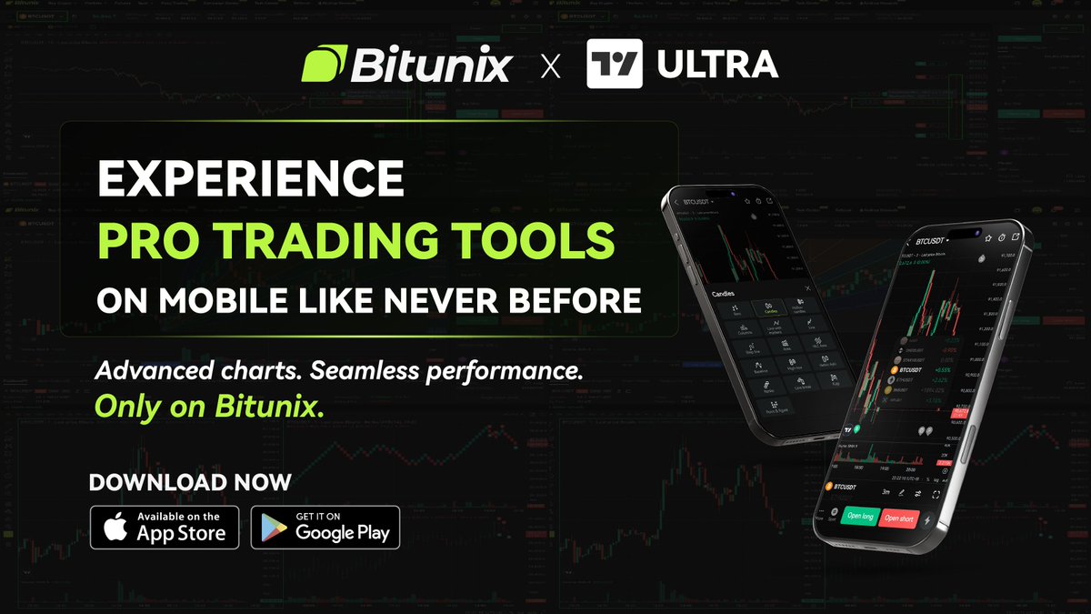 🚀 Experience PRO Trading Tools on mobile like never before! With #Bitunix  Ultra K-Line, access advanced charts, seamless execution, and pro-level  tools — all in the palm of your hand for free.