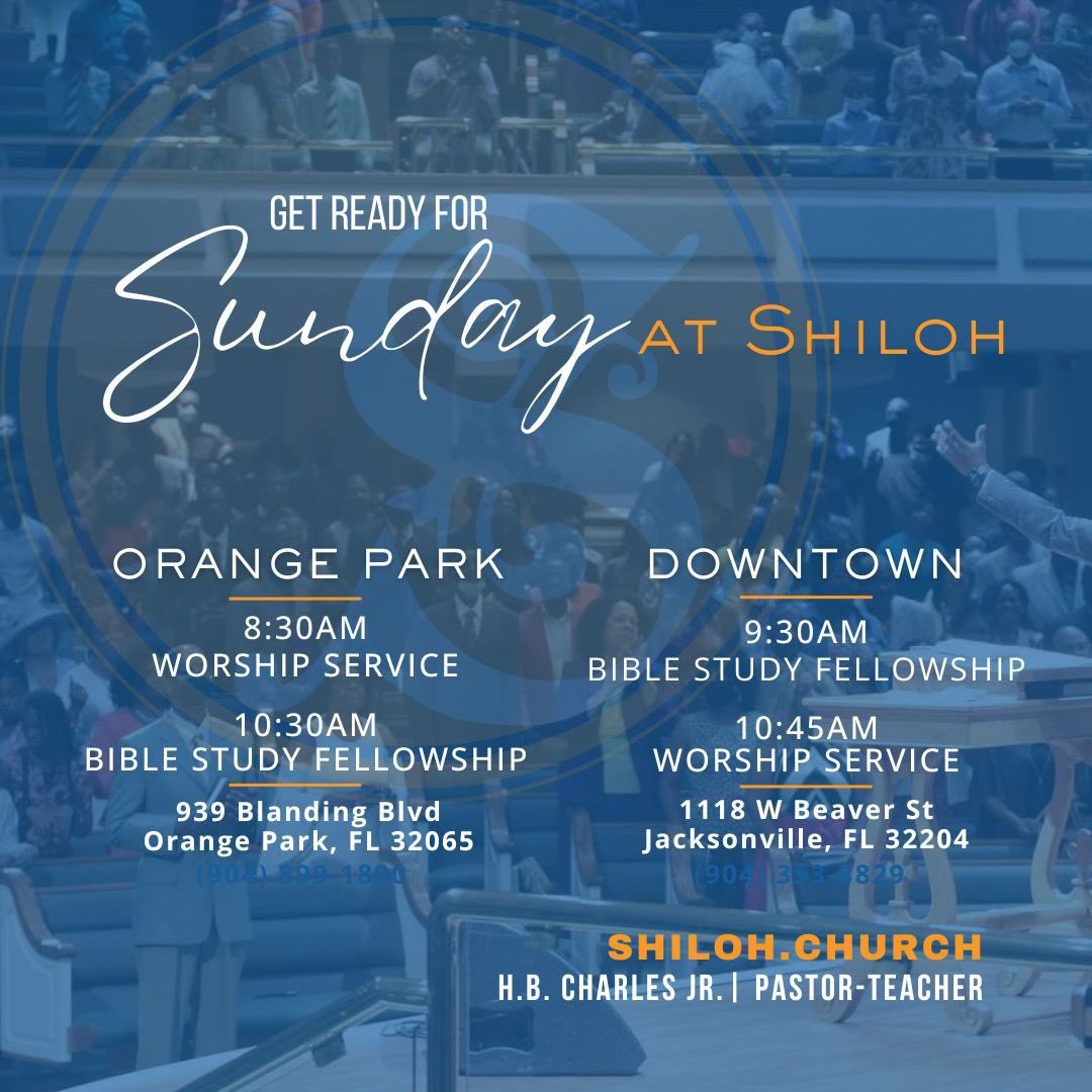 Join us for Sunday Worship Service on April 27th on our Orange Park Campus at 8:30 A.M. and our Downtown Campus at 10:45 A.M.