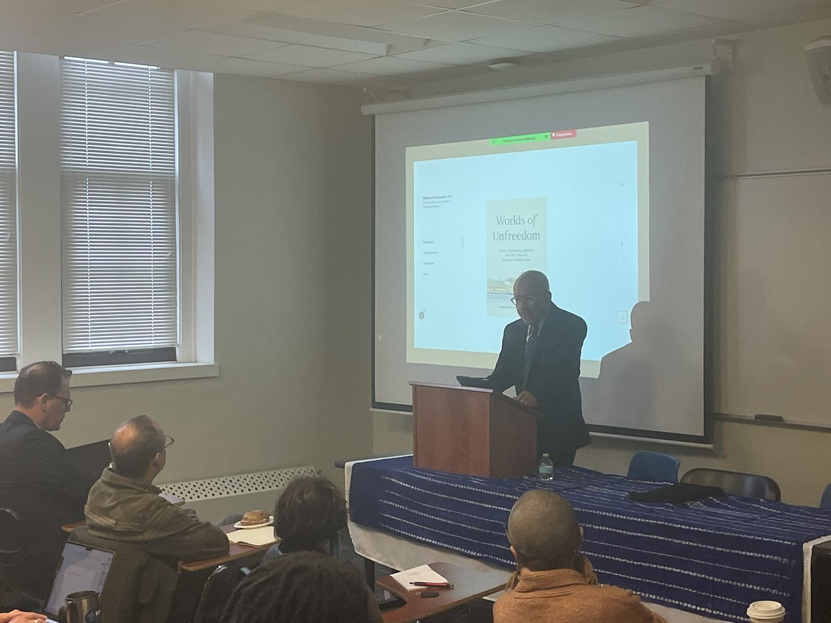 KUafs's tweet image. Happening Now: Global Africa Conference

Keynote #1 
Nexuses of Unfreedom: The Global Geographies of Abolition in West Central Africa, Dr. Roquinaldo Ferreira

#AAASKU 

Registration, program,  &amp;amp; links here global.ku.edu/conference-glo…