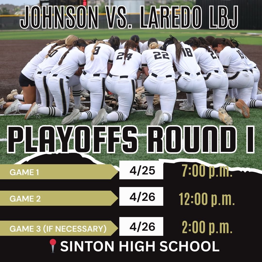 🖤💛Co-District Champs 🖤💛
The Lady Jags start playoffs today🐆🔥They head to Sinton to take on Laredo LBJ tonight at 7pm. 
Good luck ladies!!  Jag Nation is cheering for you 🎉