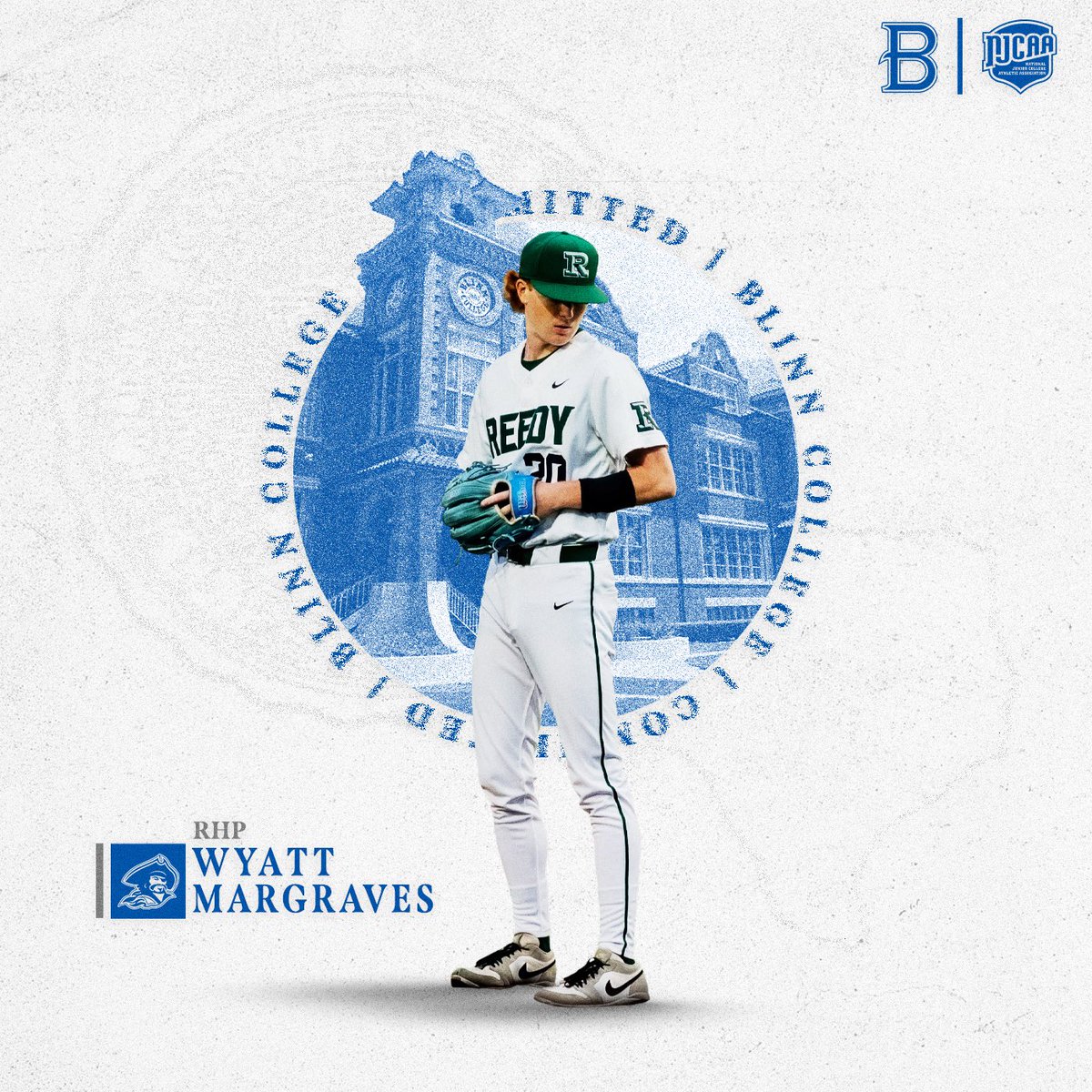 Wyatt Margraves (@wyattmargraves) on Twitter photo I am beyond blessed to announce that I will be continuing my academic and baseball career at Blinn College! Thank you to my family, and all the coaches that have gotten me to this point, go Bucs!
<a href="/BlinnBaseball/">Blinn College baseball</a>
<a href="/DustyHart/">Dusty Hart</a>
<a href="/chasevandyk_/">Chase Van Dyk</a>
<a href="/JLeverton10/">James Leverton</a>
<a href="/CoachSep/">Mickey Sepanek</a>
<a href="/ReedyBaseball/">Frisco Reedy Lions Baseball</a> I am beyond blessed to announce that I will be continuing my academic and baseball career at Blinn College! Thank you to my family, and all the coaches that have gotten me to this point, go Bucs!
<a href="/BlinnBaseball/">Blinn College baseball</a>
<a href="/DustyHart/">Dusty Hart</a>
<a href="/chasevandyk_/">Chase Van Dyk</a>
<a href="/JLeverton10/">James Leverton</a>
<a href="/CoachSep/">Mickey Sepanek</a>
<a href="/ReedyBaseball/">Frisco Reedy Lions Baseball</a>
