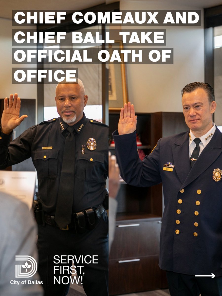On Wednesday our new chiefs were officially sworn in.  Congratulations to them both, Chief Comeaux and Chief Ball.