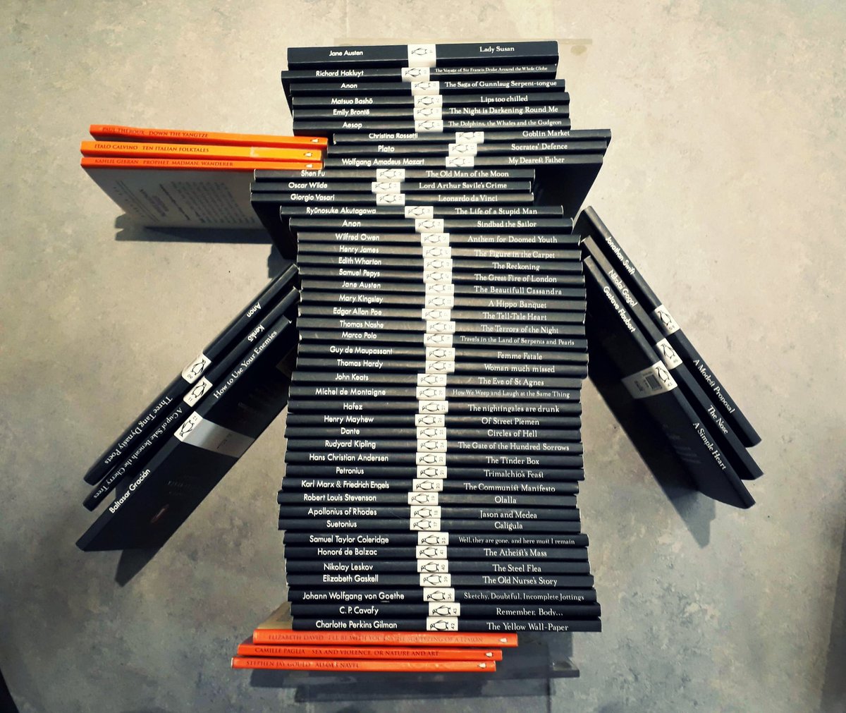 You know it must be #WorldPenguinDay if we're posting our Book Penguin made of Penguin Books. 🐧