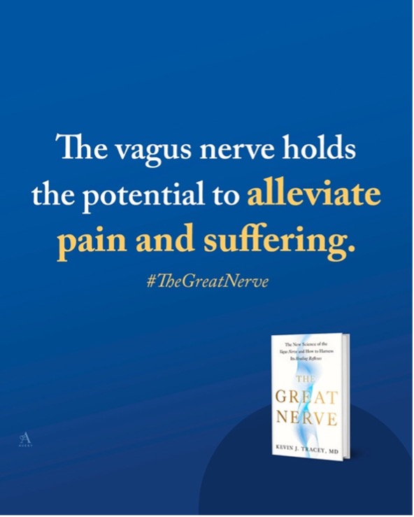 Prof. Kevin J. Tracey, MD (@kevinjtraceymd) on Twitter photo The vagus nerve plays a vital role in calming the body’s inflammatory response. Stimulating the vagus nerve reduces inflammation, ease anxiety, and promotes well-being. I explore these concepts in my new book, #TheGreatNerve, available May 13. <a href="/avery_books/">Avery Books</a> bit.ly/4hsyxlw The vagus nerve plays a vital role in calming the body’s inflammatory response. Stimulating the vagus nerve reduces inflammation, ease anxiety, and promotes well-being. I explore these concepts in my new book, #TheGreatNerve, available May 13. <a href="/avery_books/">Avery Books</a> bit.ly/4hsyxlw