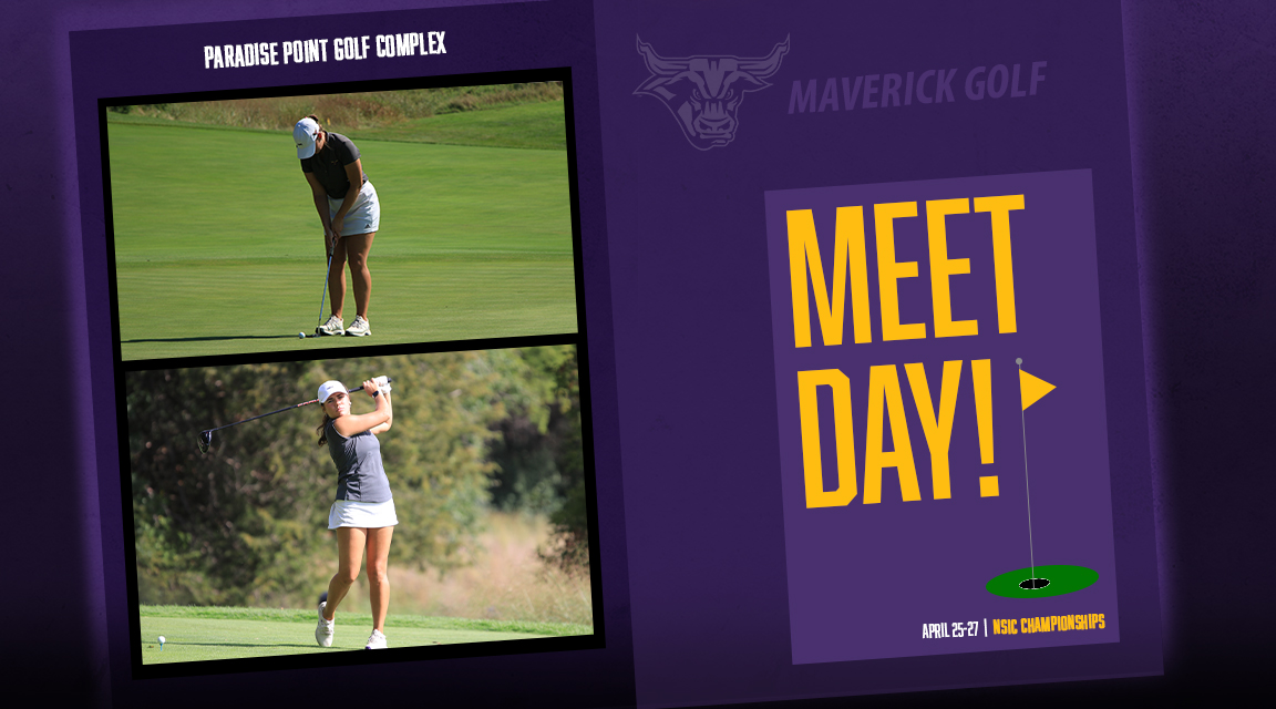 It's Game Day for Maverick women's golf at the NSIC Championships! MSU tees off at 11:30 am at the Paradise Pointe Golf Complex. #HornsUp
📍Smithville, Mo.
⛳️Paradise Pointe Golf Complex
📊shorturl.at/QAFka