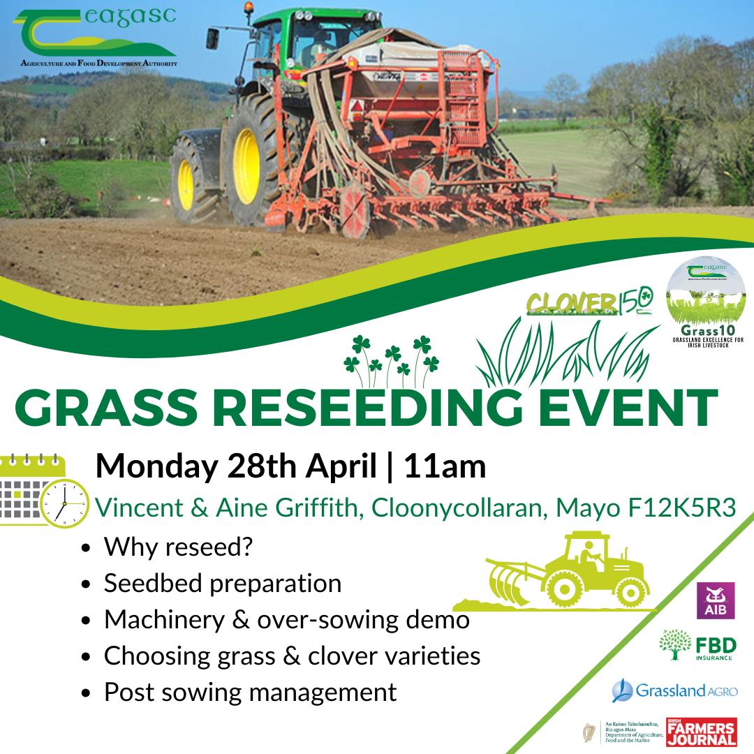 Upcoming reseeding demo in Mayo next week.