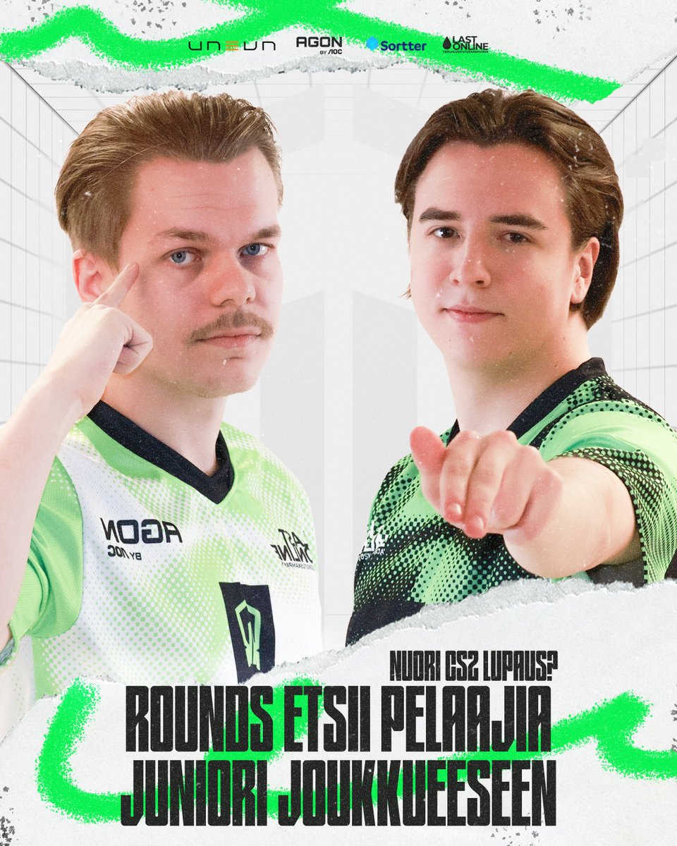 Haku ROUNDSin uuteen Tamperelaiseen CS2 Juniori joukkueeseen on julki.

Satutko olemaan nuori CS lupaus vailla joukkuetta?
Täytä lomake ja olemme sinuun yhteydessä!💚

📝Hakulomake -> forms.gle/dpHBF2FTSNZ635…