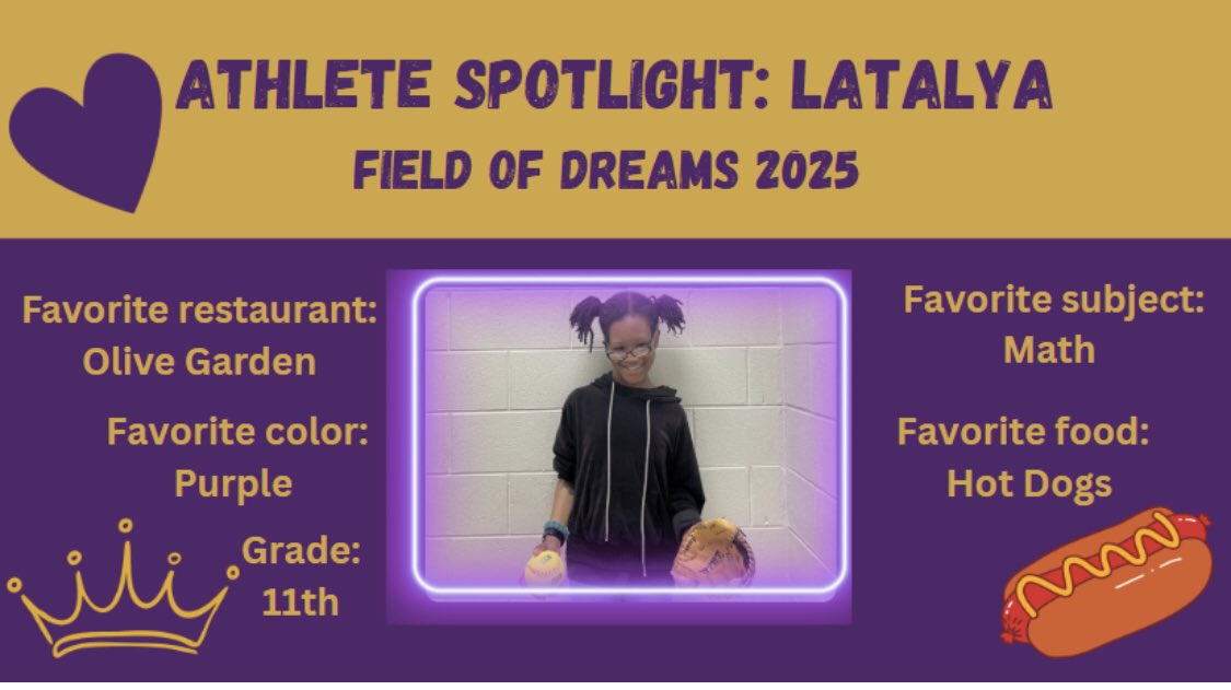 BHS Sports Marketing Classes (@bhscaps_sem) on Twitter photo Meet Field of Dreams & <a href="/NBroughtonHS/">Broughton Magnet HS</a> athlete, LATAYLA!! ⚾️ Good luck in the game!! We are so proud! #skocaps💜💛 Meet Field of Dreams & <a href="/NBroughtonHS/">Broughton Magnet HS</a> athlete, LATAYLA!! ⚾️ Good luck in the game!! We are so proud! #skocaps💜💛