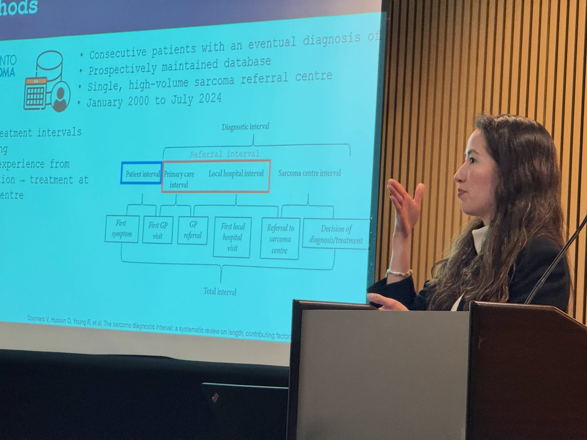 UofT Surgical Oncology (@uoftsurgonc) on Twitter photo Fellow <a href="/sarresurgeon/">Catherine Sarre</a> presenting at #CSSO2025
Delays in management of pelvic #sarcoma
Due system-level factors
At sarcoma expert centre: ā¬ļø bx use & ā¬ļømultimodal Rx
ā”ļø Think of sarcoma in differential & seem multi-d input Fellow <a href="/sarresurgeon/">Catherine Sarre</a> presenting at #CSSO2025
Delays in management of pelvic #sarcoma
Due system-level factors
At sarcoma expert centre: ā¬ļø bx use & ā¬ļømultimodal Rx
ā”ļø Think of sarcoma in differential & seem multi-d input