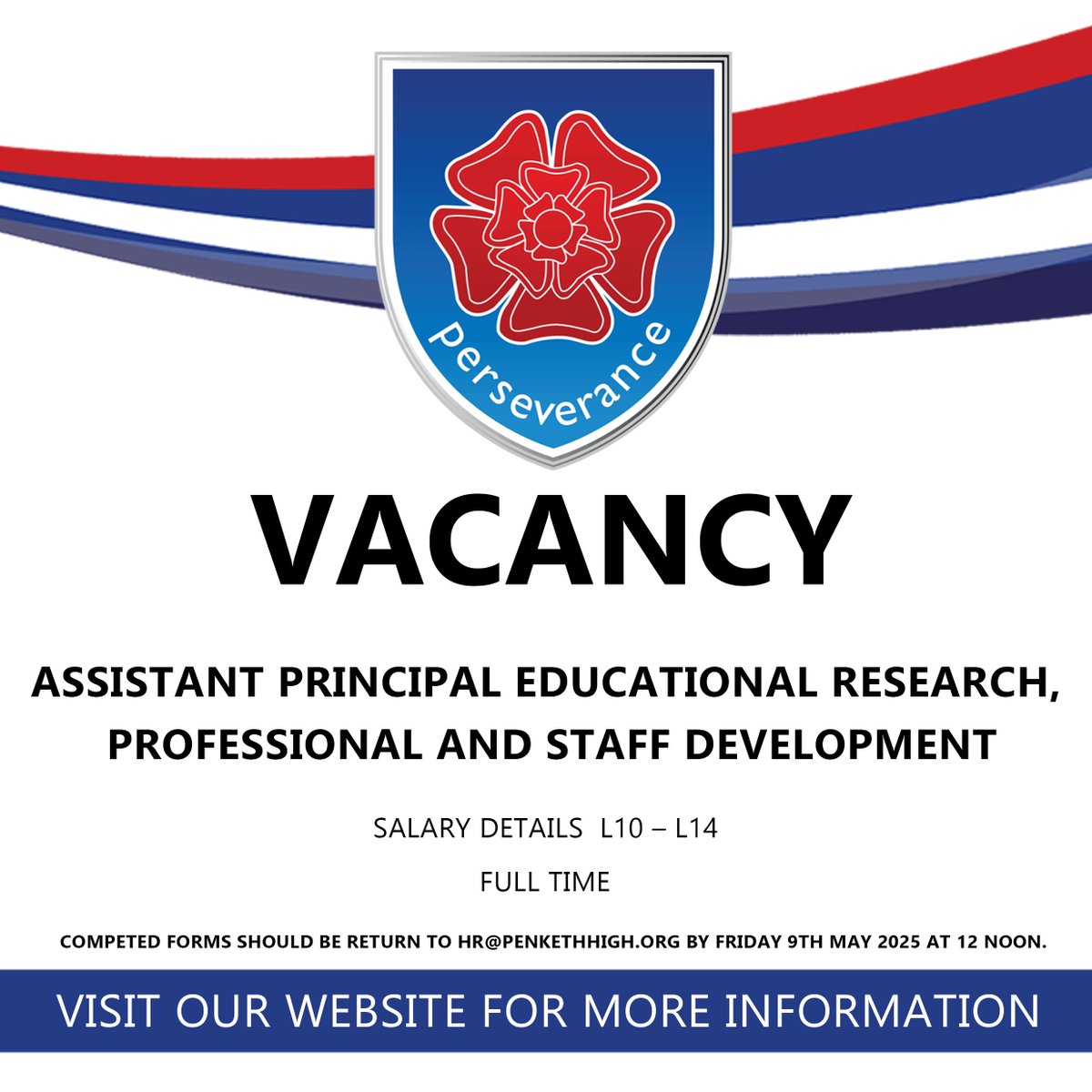 Join Our Growing Team 📢 

As our school continues to grow, we’re expanding our team! If you’re passionate about education and ready to make a difference, we want to hear from you. 
 
For more information, please visit our website: penkethhigh.org/vacancies/