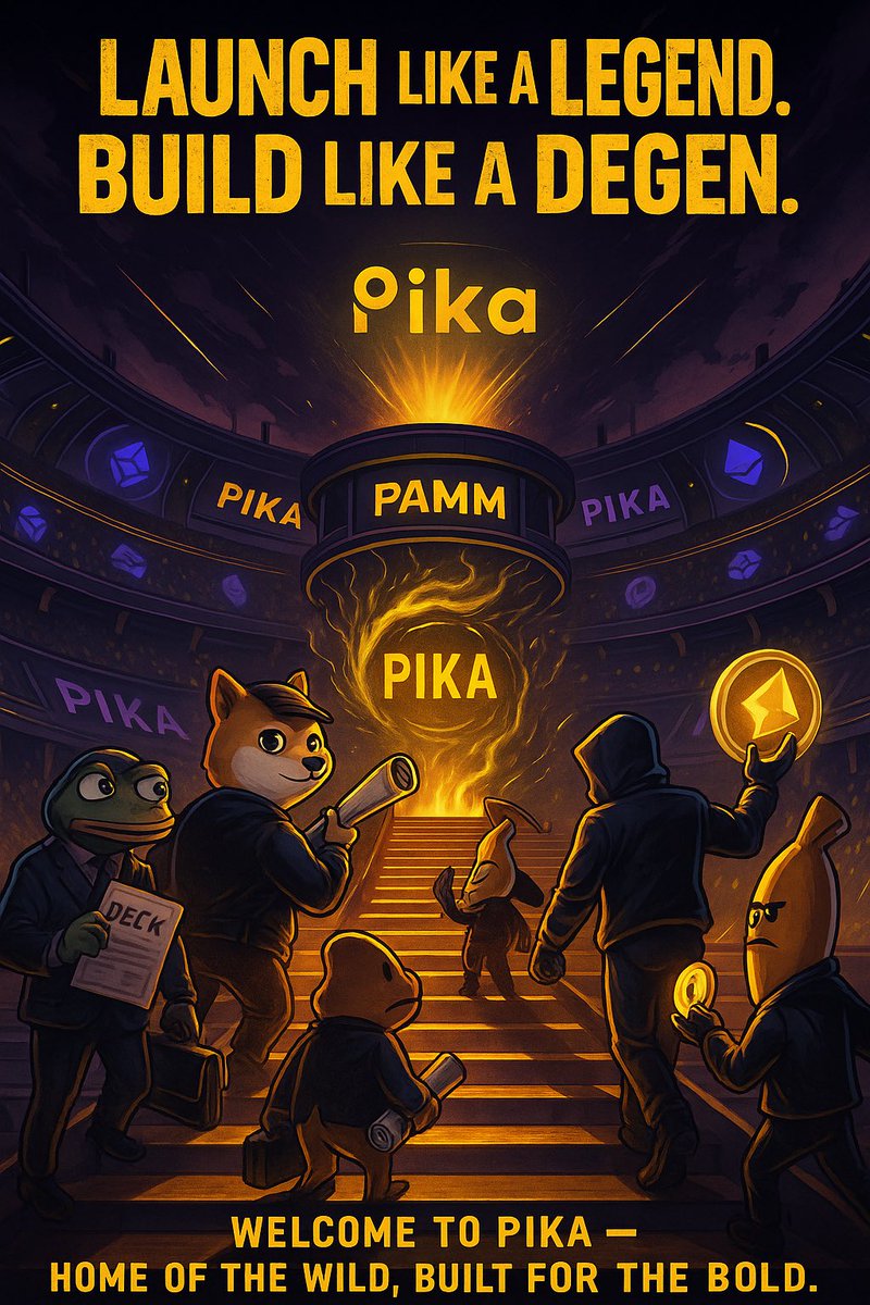 You ever seen a place where meme coins get VC treatment, and serious projects embrace the degen life?

That’s PIKA.⚡️⚡️⚡️

This ain’t your boring launchpad.
This is the arena where builders, traders, and internet culture clash to create the next big thing.

Welcome to #PIKA—Home