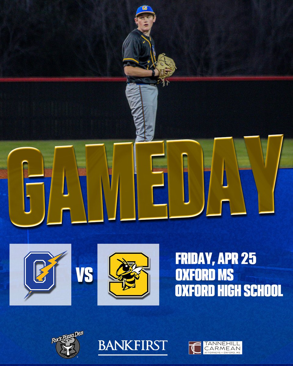 OxfordBaseball1's tweet photo. 𝗜𝗧’𝗦 𝗚𝗔𝗠𝗘𝗗𝗔𝗬!
𝐏𝐥𝐚𝐲𝐨𝐟𝐟𝐬 𝐫𝐨𝐮𝐧𝐝 𝟏, 𝐆𝐚𝐦𝐞 𝟏
🆚 Starkville
📍Oxford High School 
⏰ 7:00
📻 https://t.co/vCy7gyL3V1
📺 https://t.co/vDVp7aKnjD
BE THERE! https://t.co/KhFVkuZGa8