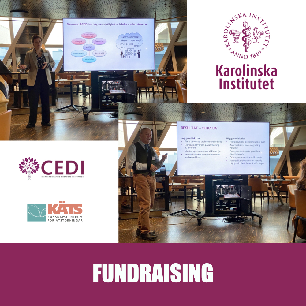 CEDI_KI's tweet image. Resources are a prerequisite for good eating disorders research. On the 22nd January, Lisa Dinkler and David Clinton took part in a fundraising event at KI to raise money eating disorder research.

ki.se/en/meb/researc…