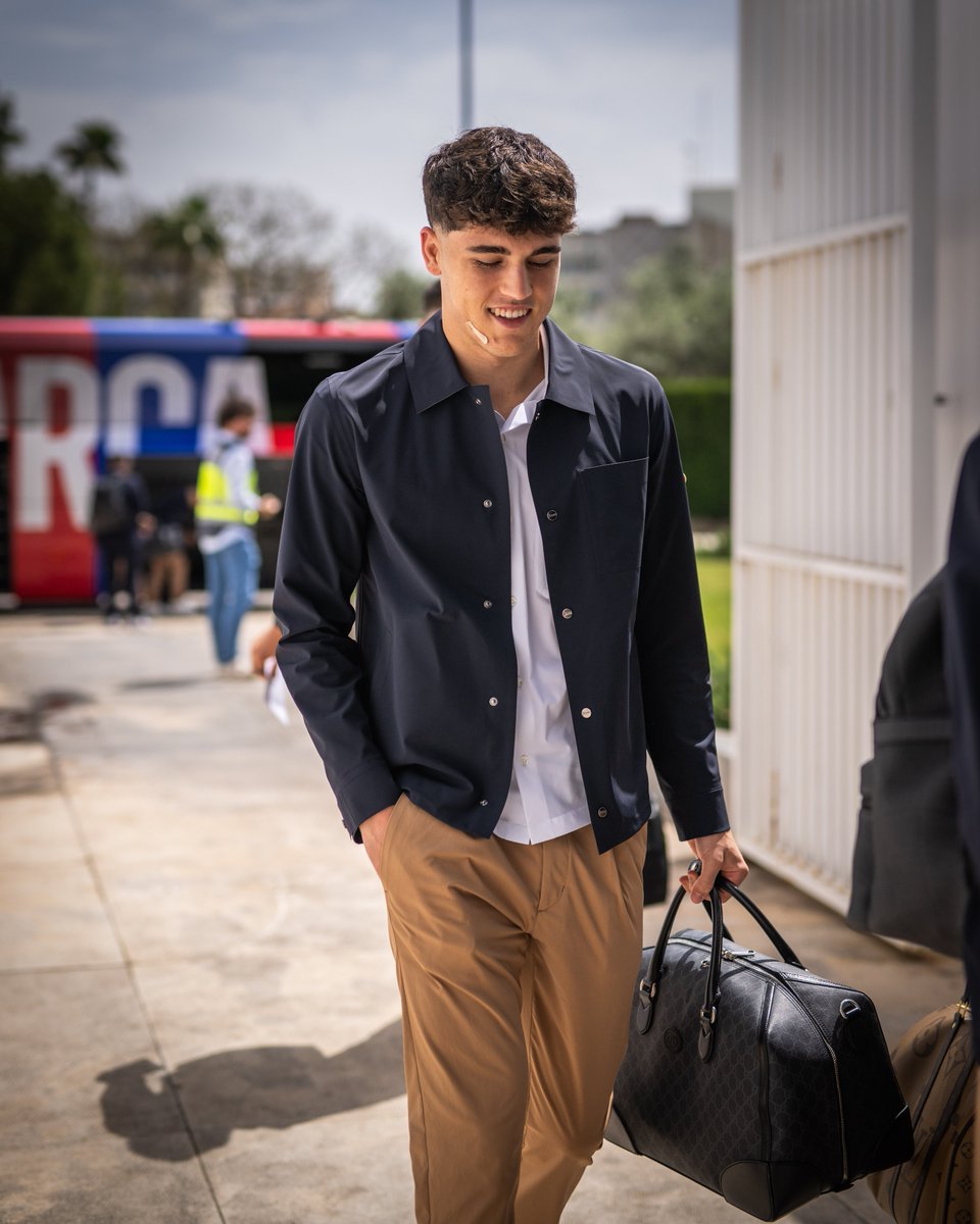 FCBarcelona's tweet photo. In Seville for the Cup final!
@herno_official | #FormalWearPartner ๐ https://t.co/MYvv44CiDL