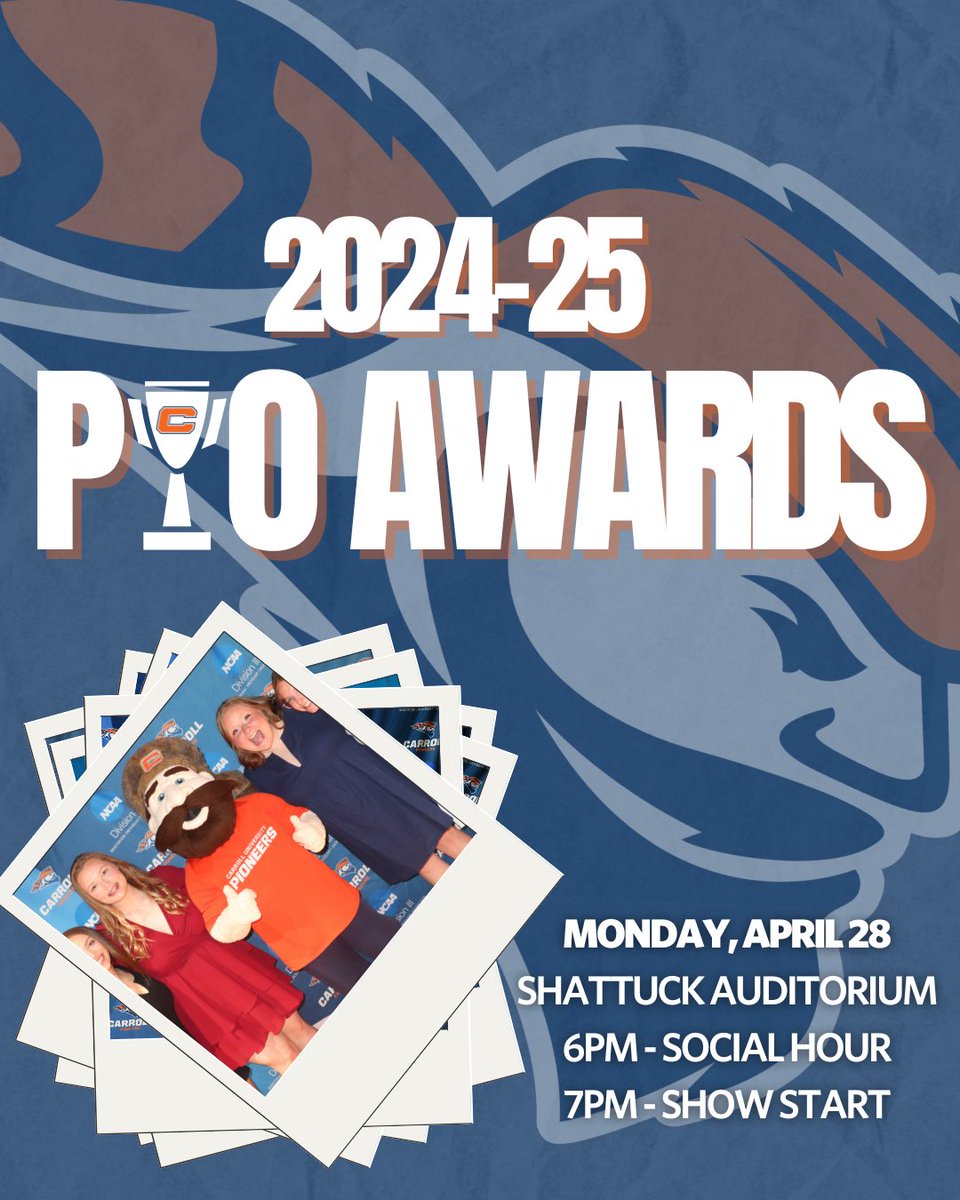 Carroll University Athletics (@pio_athletics) on Twitter photo The Pios are only 3⃣ days away!
We hope every <a href="/carrollu/">Carroll University</a> student-athlete can join us as we reflect on and recognize outstanding performances and accomplishments from the past year.
The event can be seen live on Monday at 7 p.m. via gopios.com/watch/?Live=39…
#GoPios <a href="/Piosoftball/">Carroll University Softball</a> The Pios are only 3⃣ days away!
We hope every <a href="/carrollu/">Carroll University</a> student-athlete can join us as we reflect on and recognize outstanding performances and accomplishments from the past year.
The event can be seen live on Monday at 7 p.m. via gopios.com/watch/?Live=39…
#GoPios <a href="/Piosoftball/">Carroll University Softball</a>