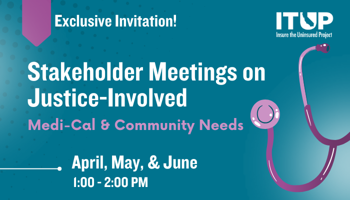 ITUP invites you to a series of small, community-focused discussions on incarceration and health care in Shasta, San Joaquin, and Stanislaus Counties.

Register Here: pulse.ly/p2xzo91ty2