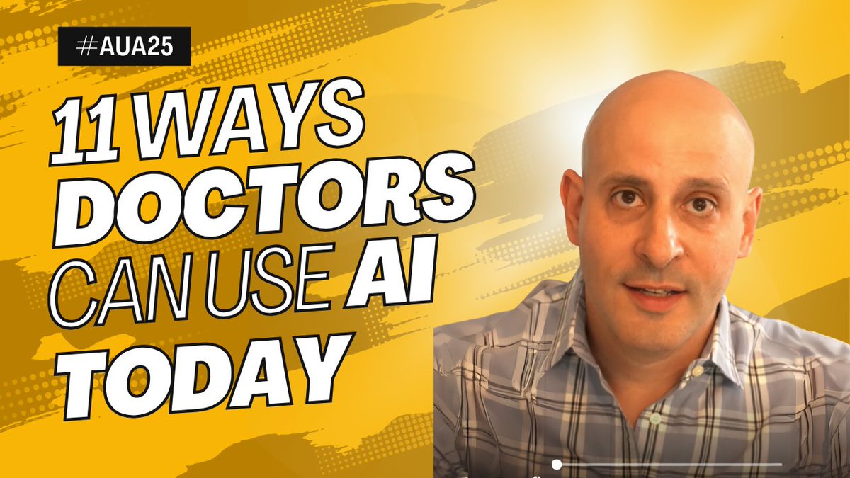 🚨🚨🚨
In honor of #AUA25 and because I can’t help myself when it comes to sharing productivity hacks —

Made a rapid-fire video🎥 showing 11 ways you should be using AI right now.

Real stuff I actually use every day. Hope it helps.

Did I miss anything? Comment below!