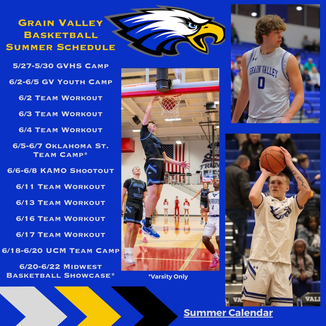 GVHoops's tweet image. 2025 Summer Basketball Schedule