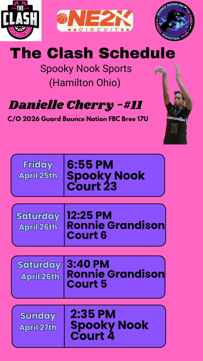 Danielle L. Cherry 🍒 (@daniellelcherry) on Twitter photo It’s go time! Catch me at Spooky Nook this weekend for the AAU showdown. Let’s work! #AAUBasketball #SpookyNook #BounceNation <a href="/Bouncenation_J/">BounceNation_Fbc</a> It’s go time! Catch me at Spooky Nook this weekend for the AAU showdown. Let’s work! #AAUBasketball #SpookyNook #BounceNation <a href="/Bouncenation_J/">BounceNation_Fbc</a>
