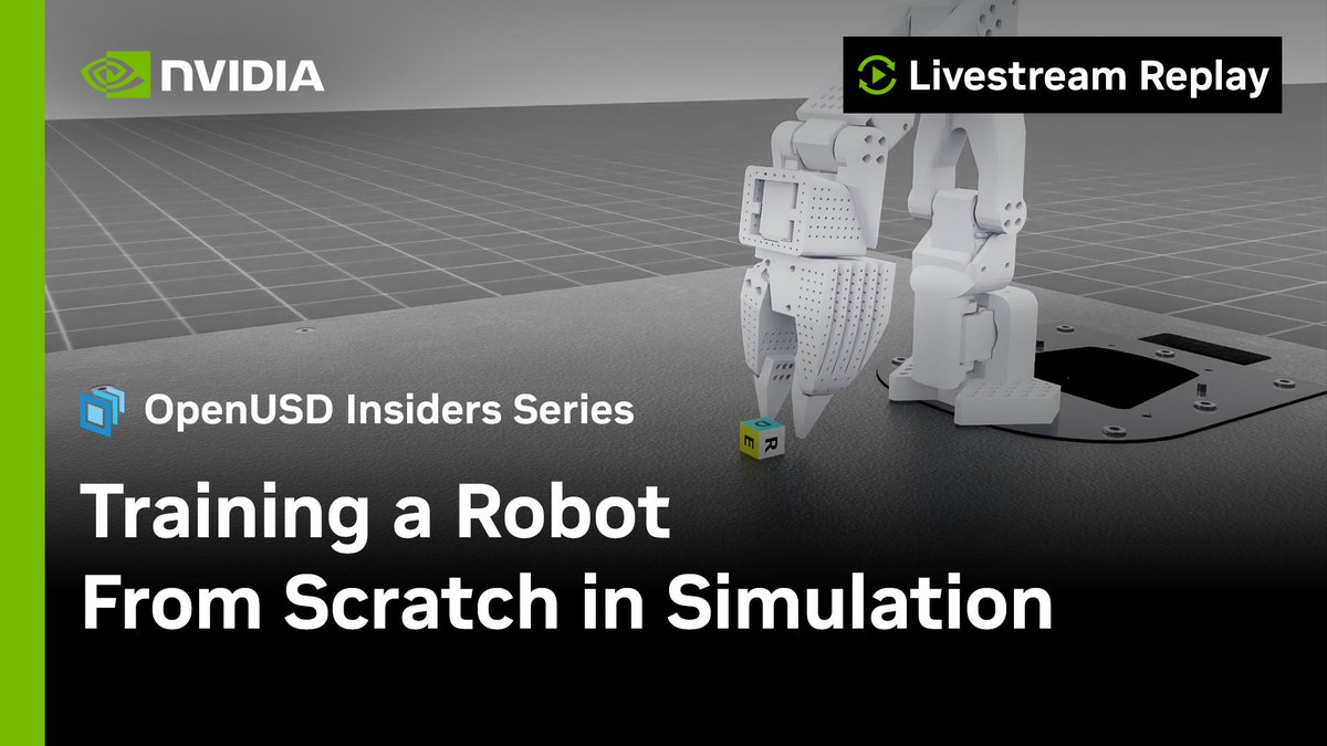 ICYMI: Watch this livestream featuring Muammer Bay, who'll walk you through the process of training robots from scratch using simulation. 

🦾 Get started on your #robotics journey.

📺nvda.ws/44bt3bQ